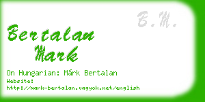 bertalan mark business card